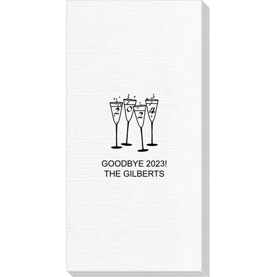 2024 New Years Glasses Deville Guest Towels